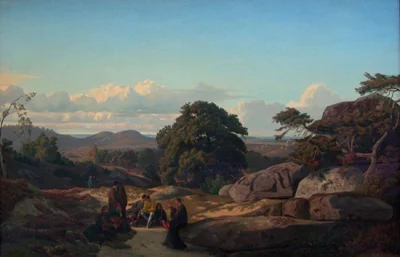 Бенувиль. Абеляр беседует с учениками в окрестностях Мелёна (1837, Мюнхен, Новая пинакотека)