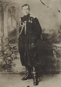 Адъютант Атамана Семенова подъесаул В. Торчинов. Фотография времен гражданской войны.