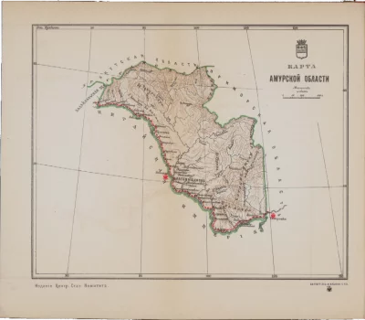 Карта Амурской области. 1891 г.