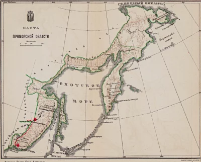 Карта Приморской области Российской империи
