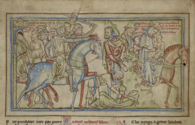 Отправление Этельреда II и его жены, Эммы Нормандской, в изгнание.