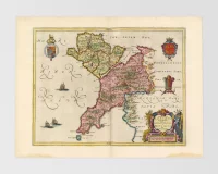 Старинная карта начале XVII века графства Гвинеда, в это время графство называется «Comitatvs Caernarvoniensis» («Графство Карнарвон»).