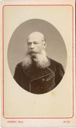 Ахматов Алексей Петрович (1817-1870). Фотография. Ферре (Ferret) Пьер. Ницца, до 1870 г. Бумага, картон, фотопечать, 9,1 x 5,6; 10,5 x 6,3 см. ГАУК МО "Объединенный мемориально-художественный музей-заповедник "Усадьба "Мураново" им. Ф.И. Тютчева и народных художественных промыслов "Усадьба Лукутиных"