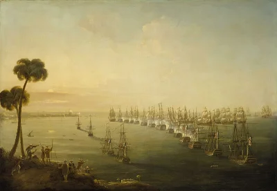 Битва при Ниле (1-2 августа 1798 г.). Николас Покока, 1808 год, Национальный морской музей, Лондон.