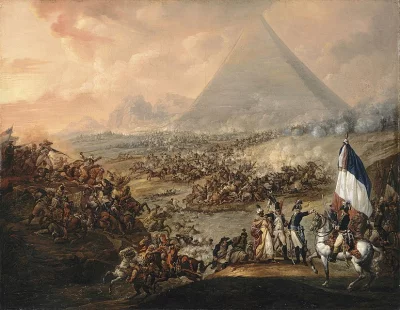 Битва у пирамид 21 июля 1798 г., Франсуа-Луи-Жозефа Ватто, 1798/99 гг.  Музей изящных искусств Валансьена