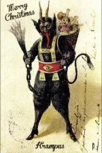 Крампус. Открытка 1890 гг.
