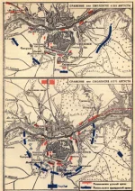 Карта Смоленского сражения 4(16)—5(17).8.1812 г.